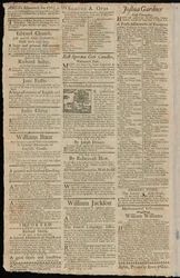 Bostoner Anzeigen für Waren, die Einfuhrzöllen und Handelsbeschränkungen unterliegen, aus der Boston Gazette und Country Journal, 7. November 1768